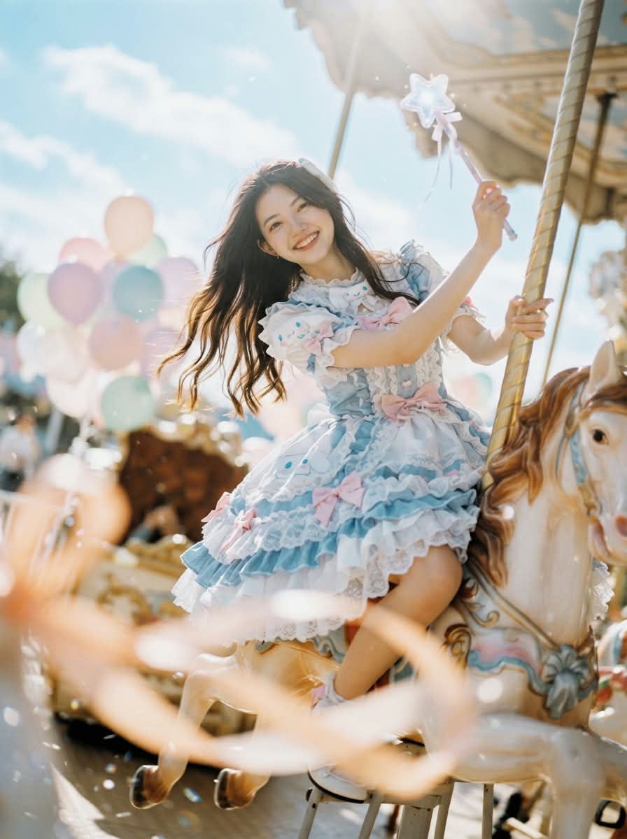 Dreamy Carousel Cosplay Portrait output 1