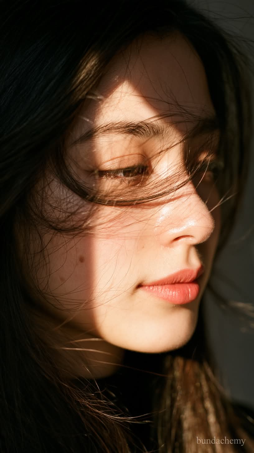 Wistful Sunlit Editorial Portrait output 4