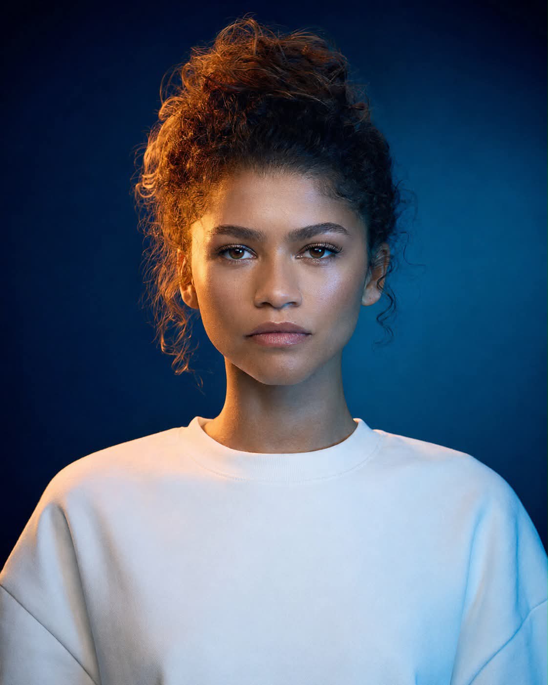 Cinematic Dual-Tone Studio Profile Portrait