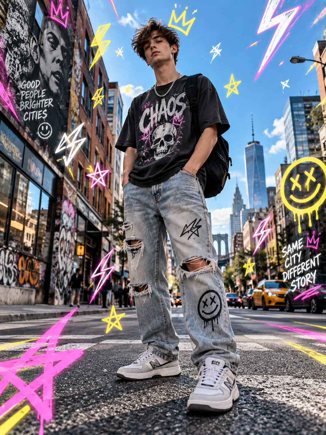 Neon Doodle Street-Style Editorial output 5
