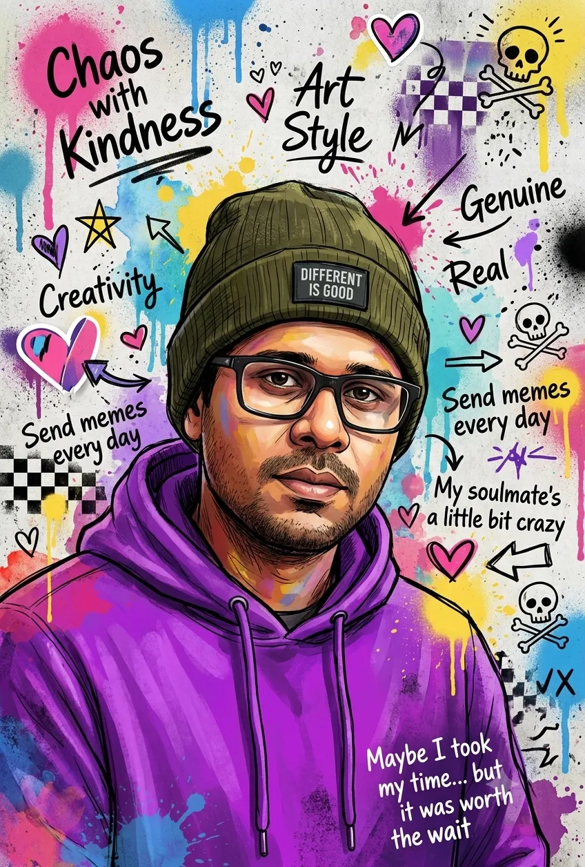 Colorful Graffiti Portrait from a Reference Photo