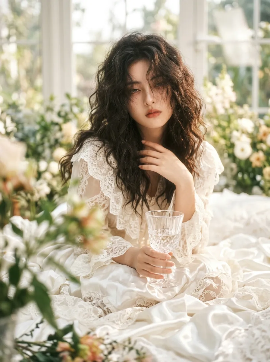 1980s Romantic High-Fashion Editorial Portrait output 4