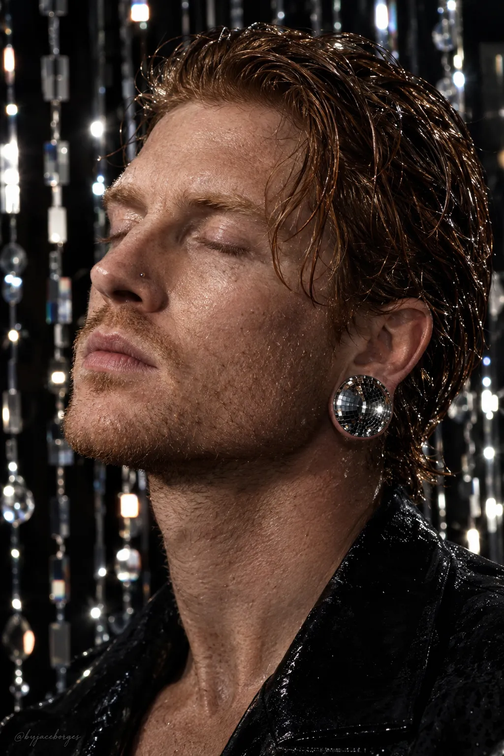Mirrorball Veil: Wet-Look Female Beauty Editorial output 4
