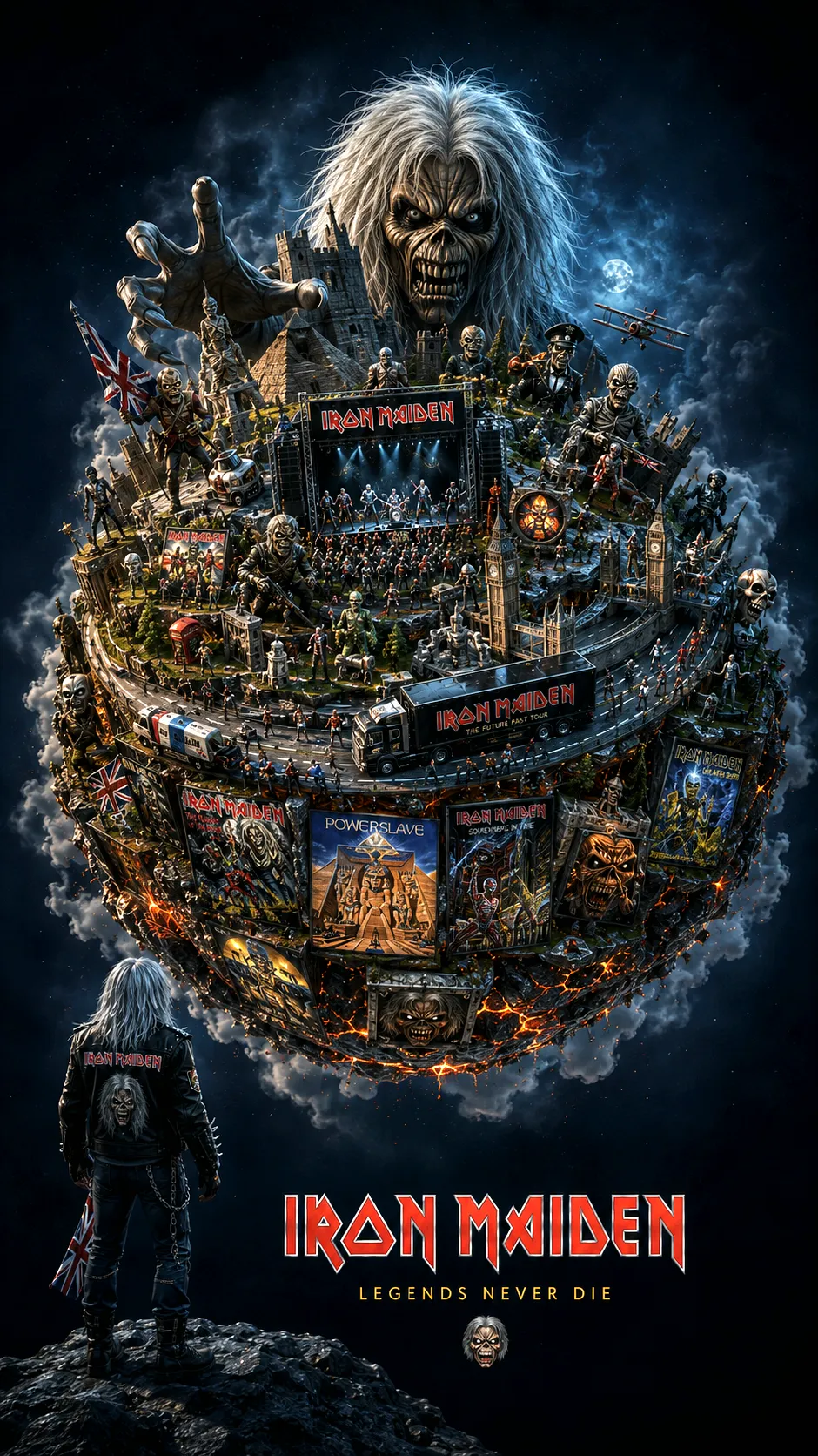Spherical Planet Diorama of a Pop-Culture Icon