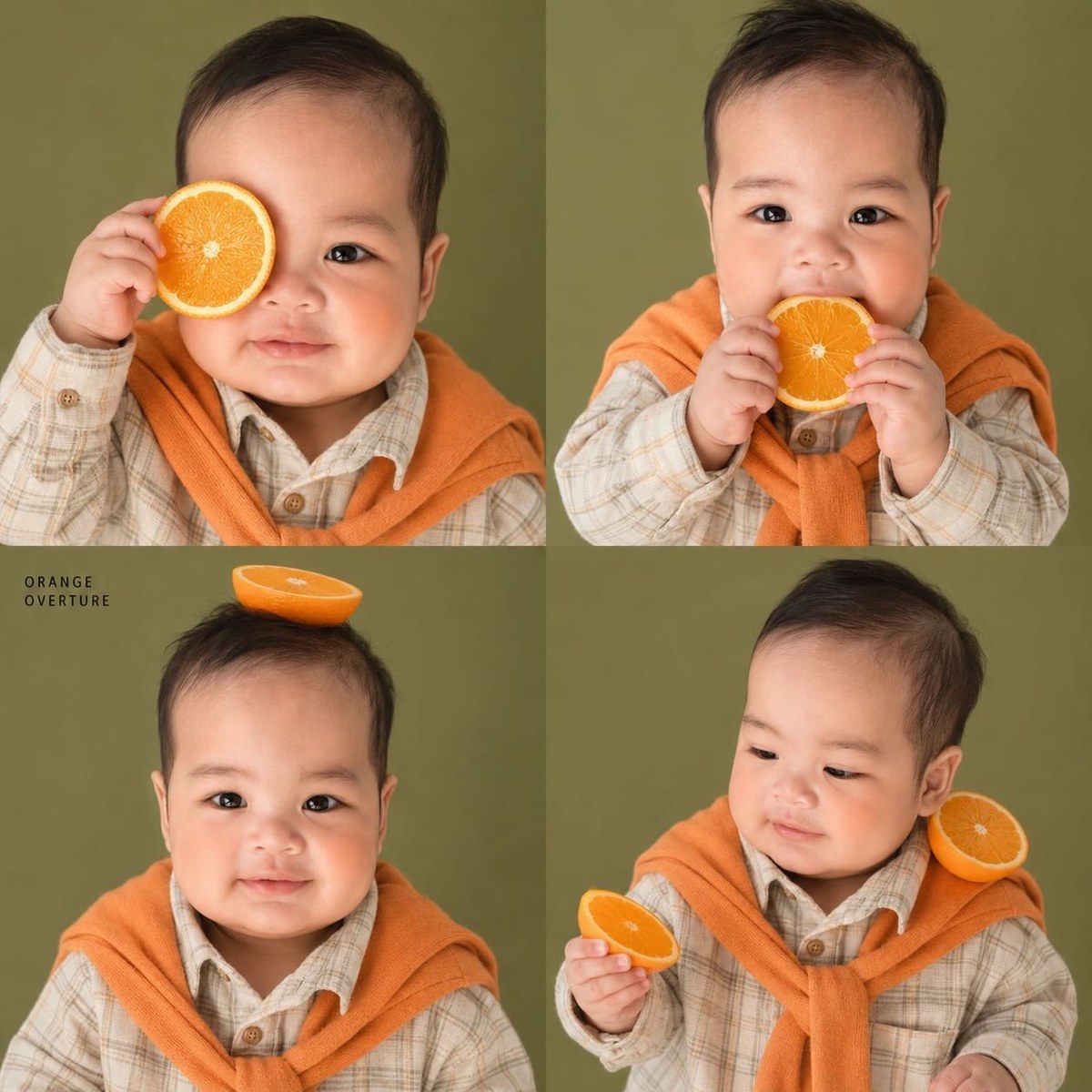 Orange-Themed Toddler Fashion Collage