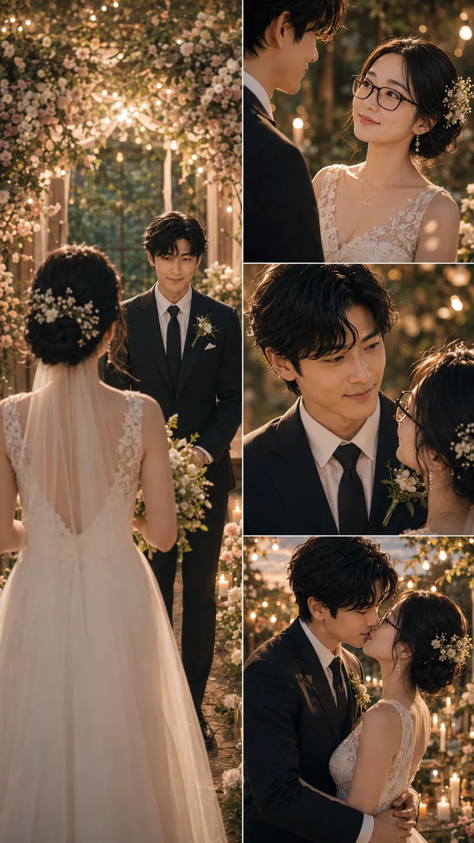 Romantic Woodland Wedding Collage