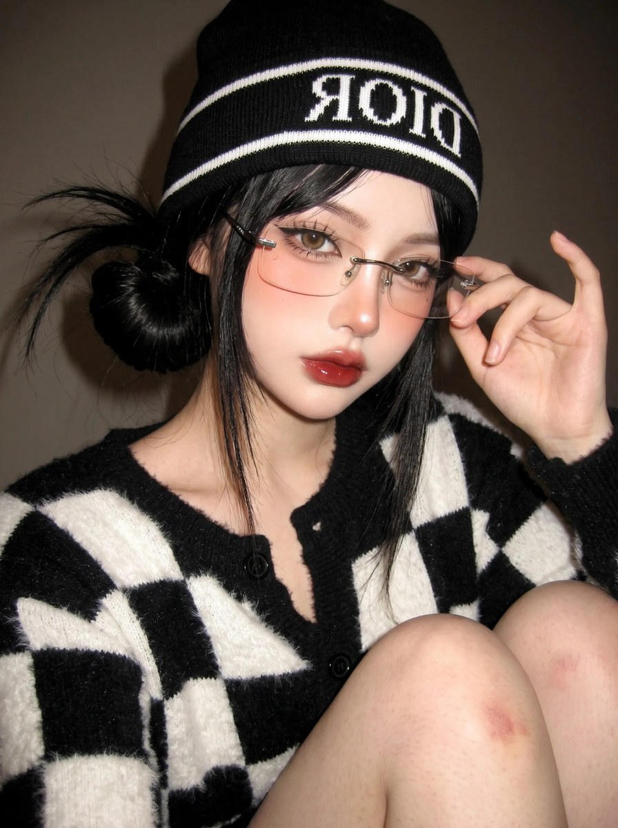 Y2K Direct-Flash Selfie with Faithful Face Identity
