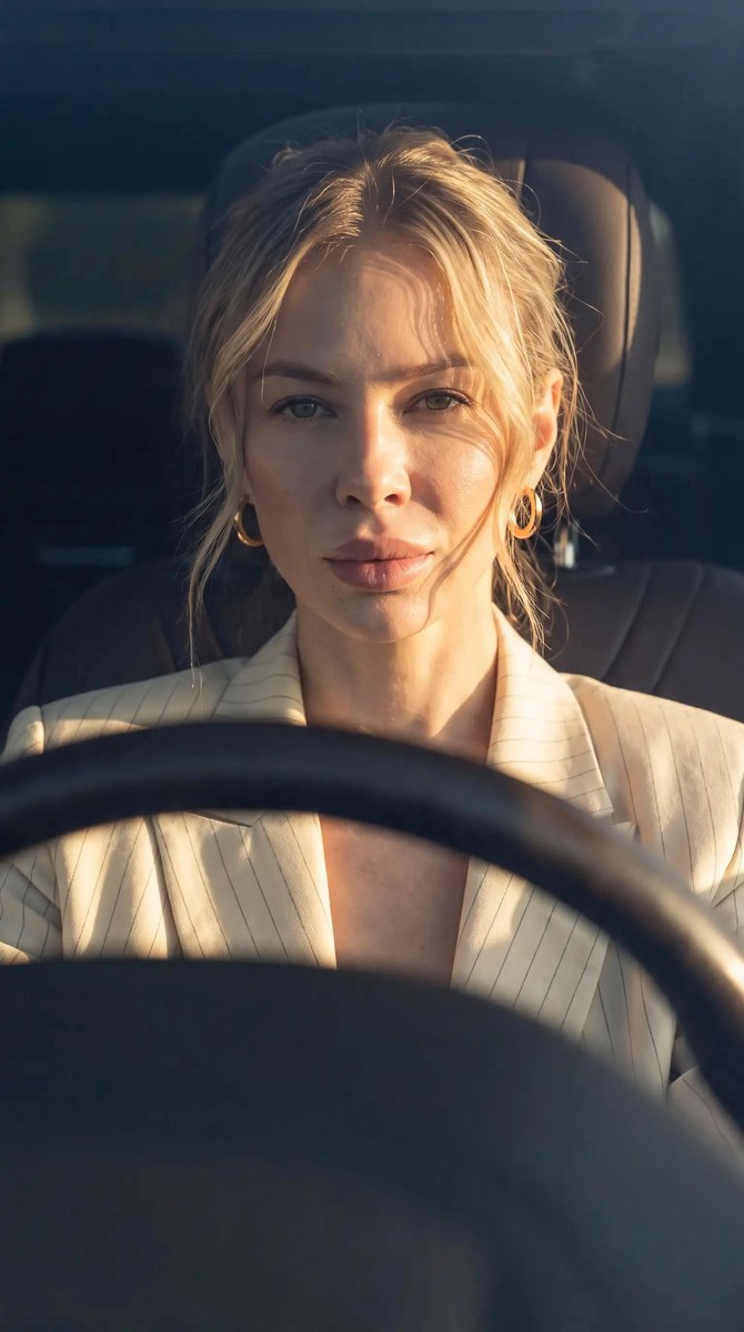 Confident Young Woman in a Luxury Car output 2