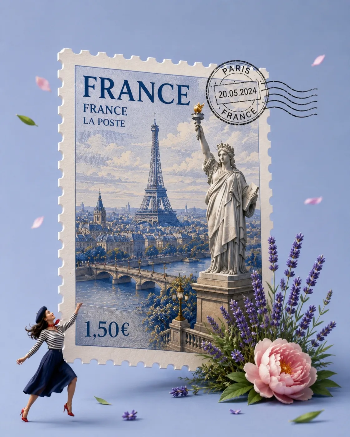 Pop-Up Vintage Postage Stamp Diorama output 4