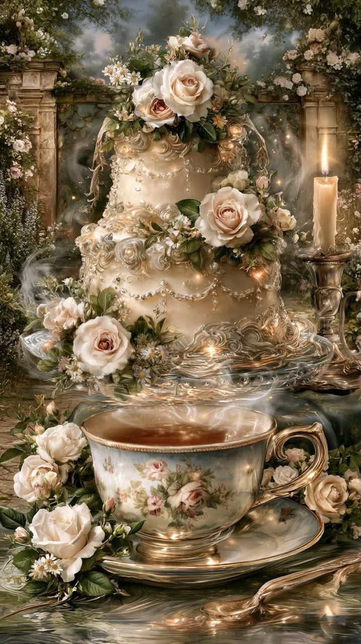 Solar-Flare Wedding Cake in a Garden output 10