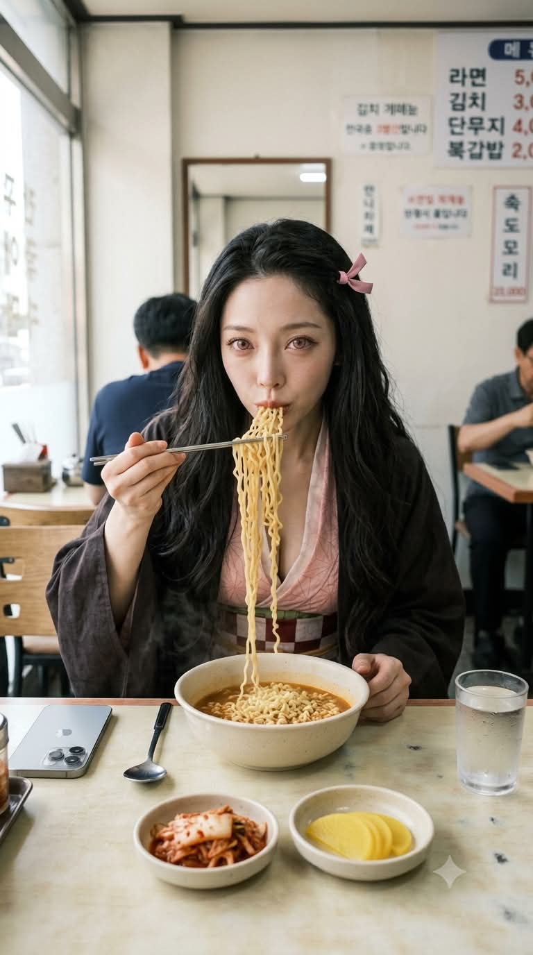 Nezuko at a Seoul Noodle Shop