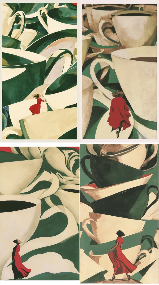 Tiny Girl in a Land of Giant Coffee Cups output 2