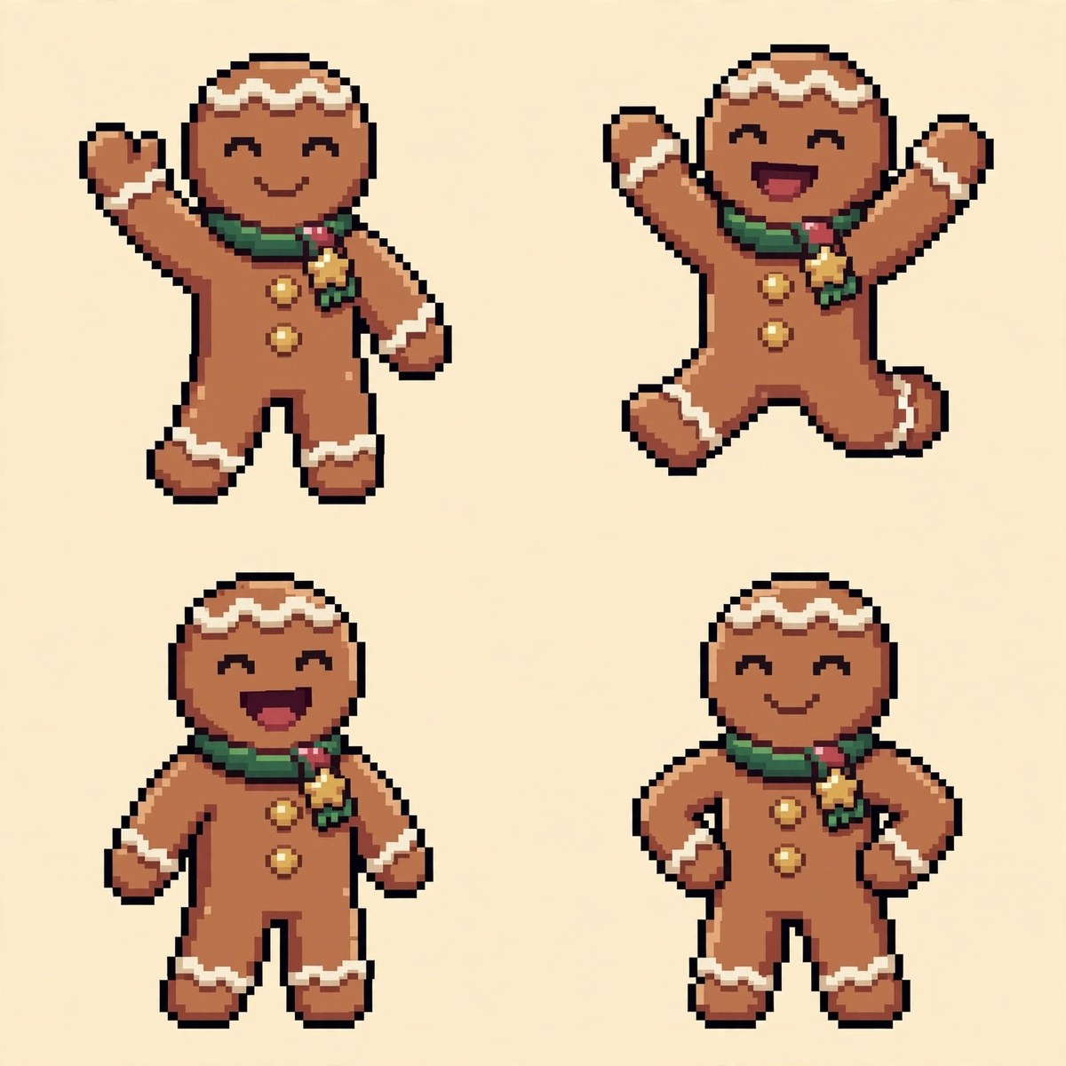 Retro Pixel Christmas Icon Sheet output 3