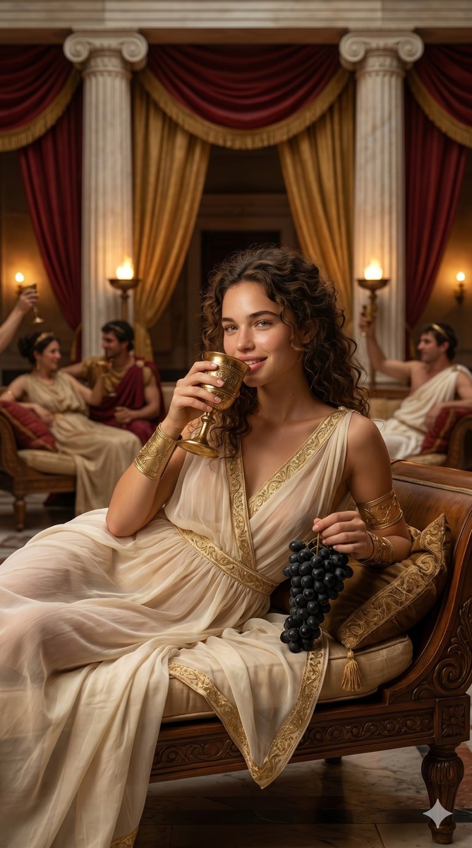 Roman Banquet Luxury Editorial Portrait
