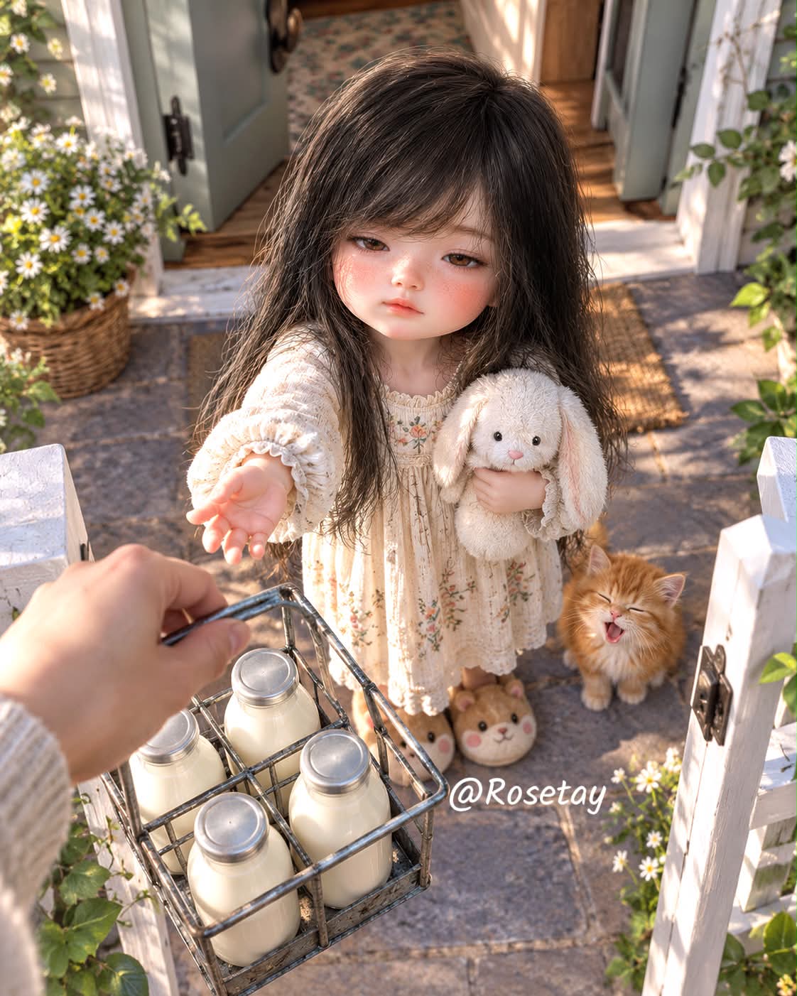 Cozy Morning Milk Delivery 3D Render