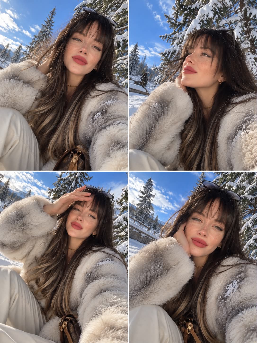 Realistic Winter Selfie in a Fur Coat output 3