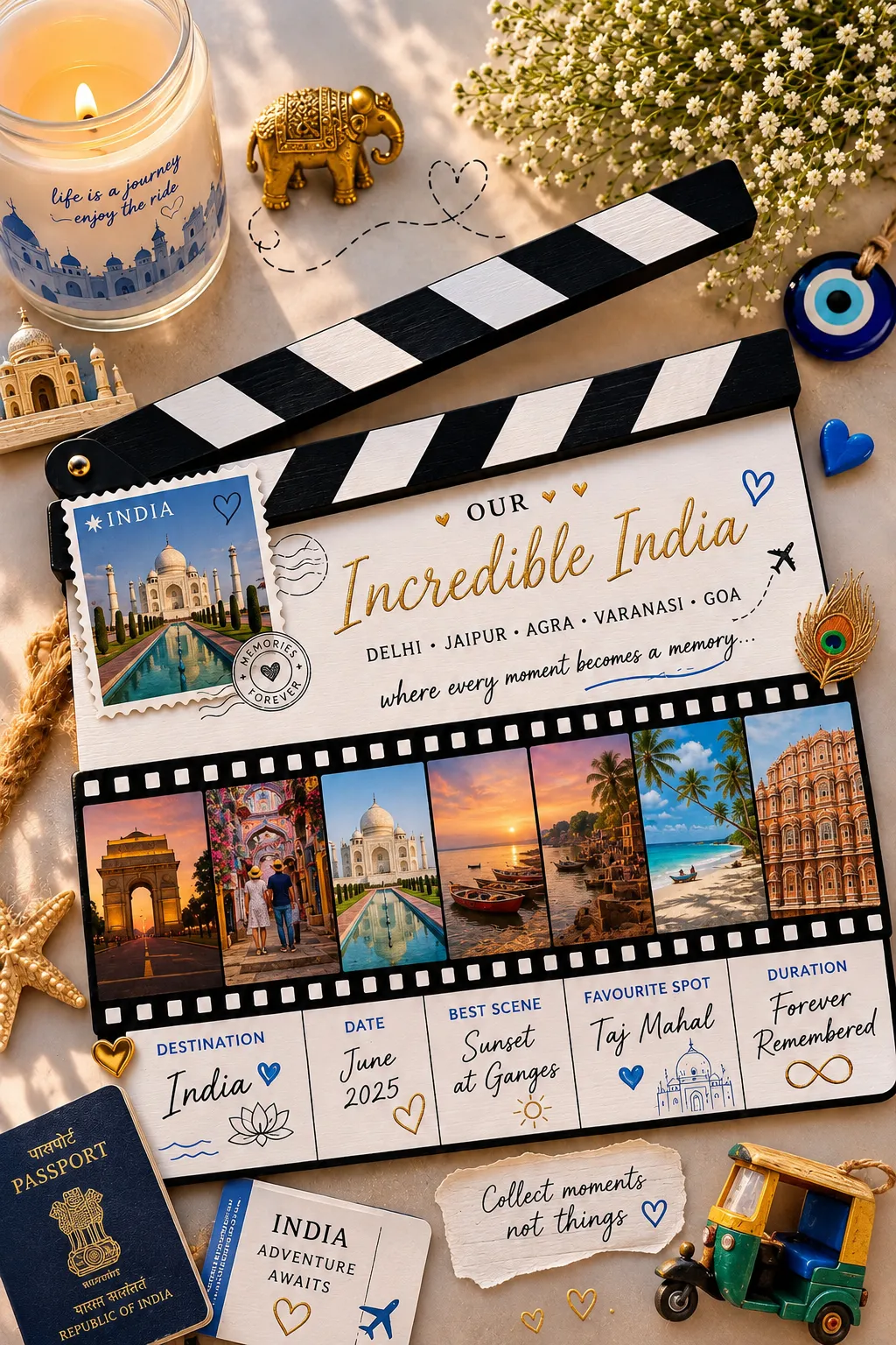 Cinematic Travel Memory Scrapbook Poster output 2