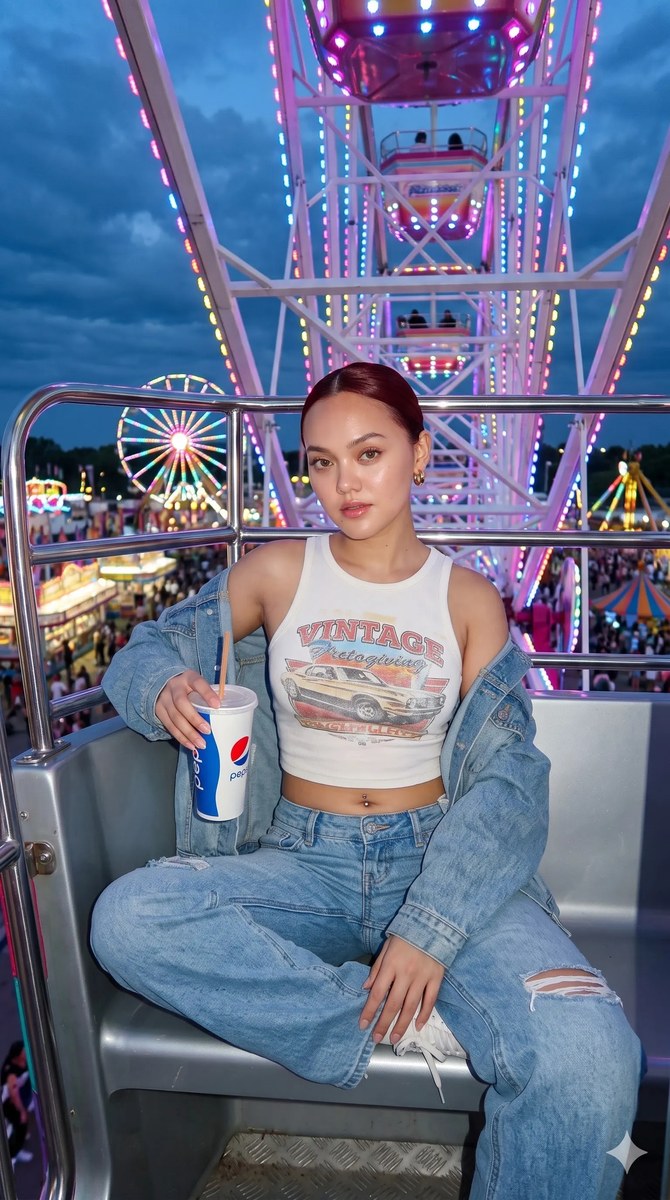 Ferris Wheel Carnival Portrait