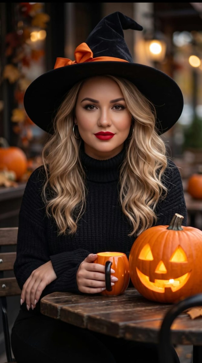 Cinematic Halloween Witch Portrait