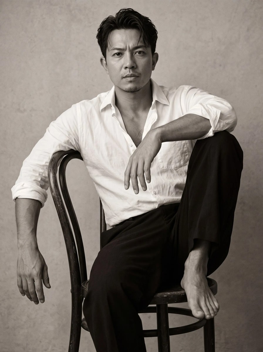 Sepia Studio Portrait of a Man