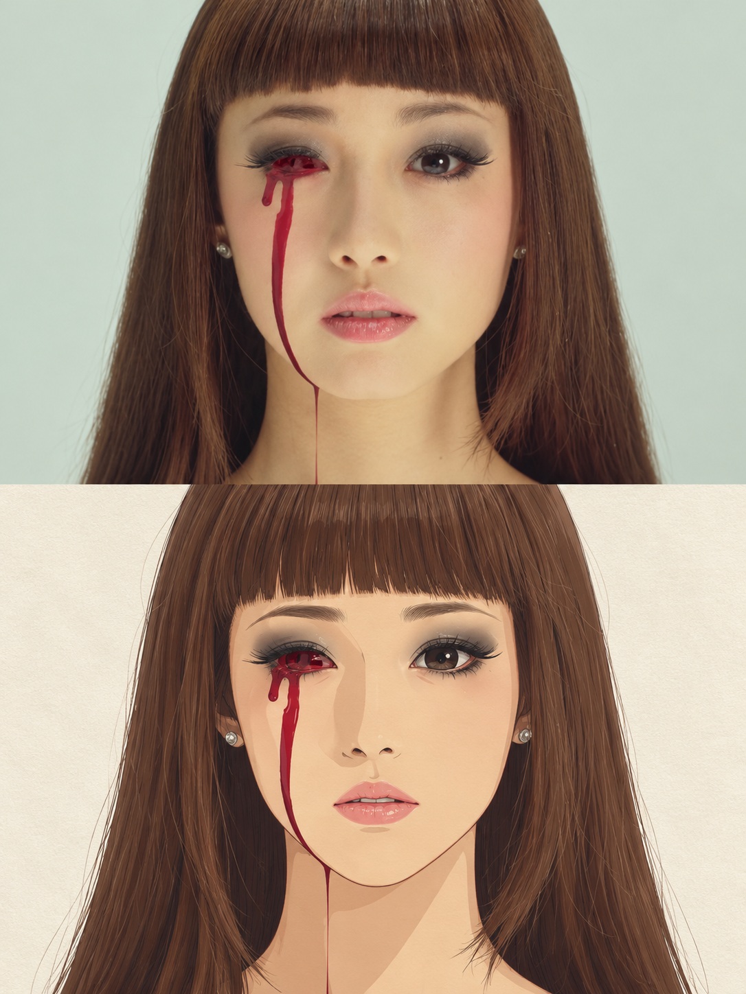 Original Photo and Cel-Shaded Anime Comparison