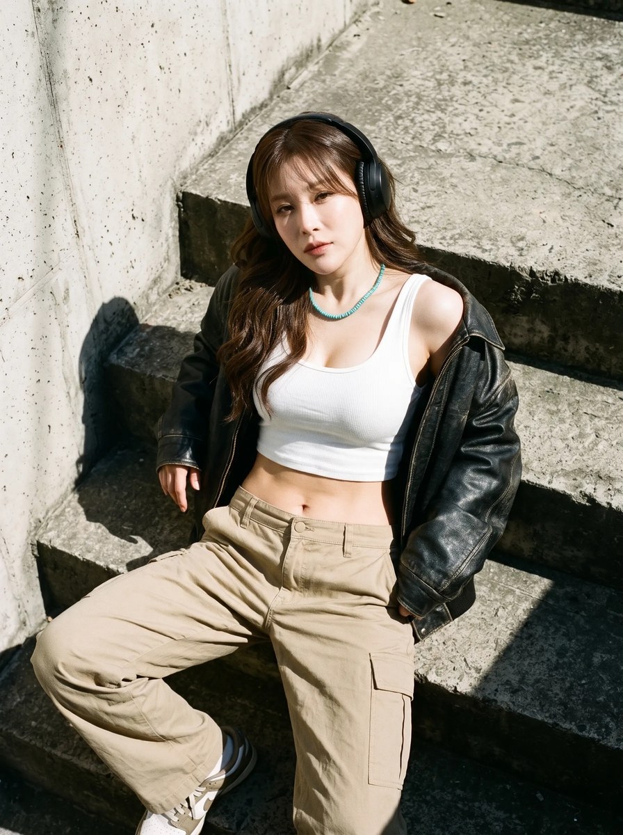 Edgy Streetwear Editorial Portrait output 5