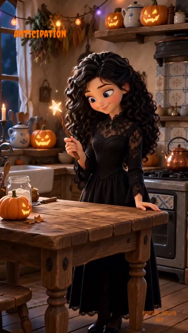 Halloween Kitchen Magic Cake Cartoon