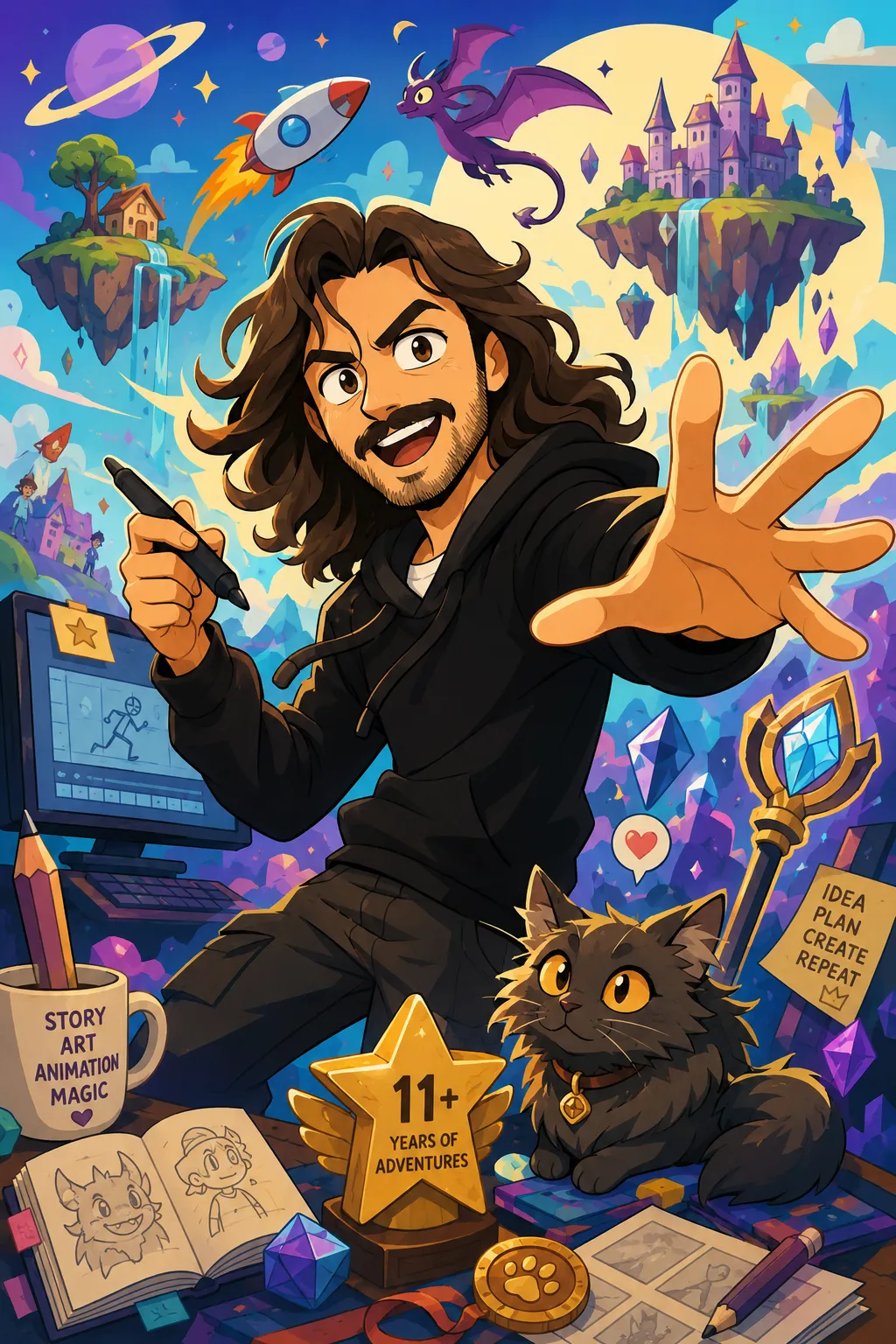 Turn a Portrait into a Fantasy Animated-Series Poster
