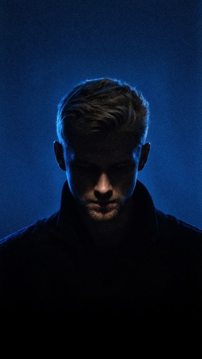 Low-Key Blue Silhouette Portrait output 2