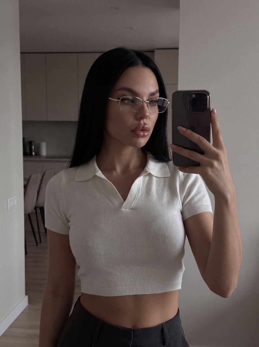 Hyperrealistic Mirror Selfie of a Young Woman output 2