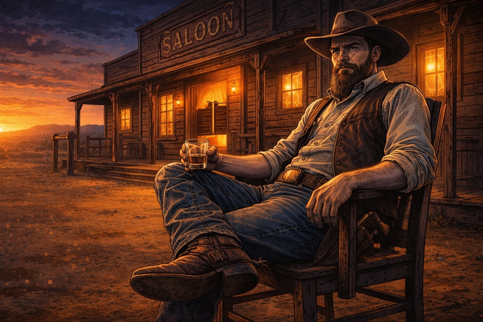 Cinematic Ink & Color Illustration Generator — Gary Frank Style output 3