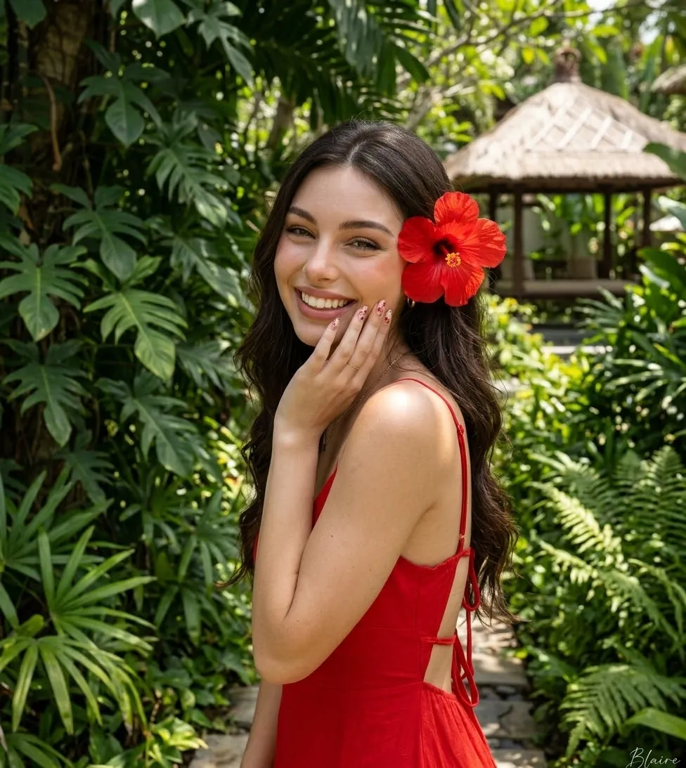 Tropical Garden Back-Pose Portrait output 9