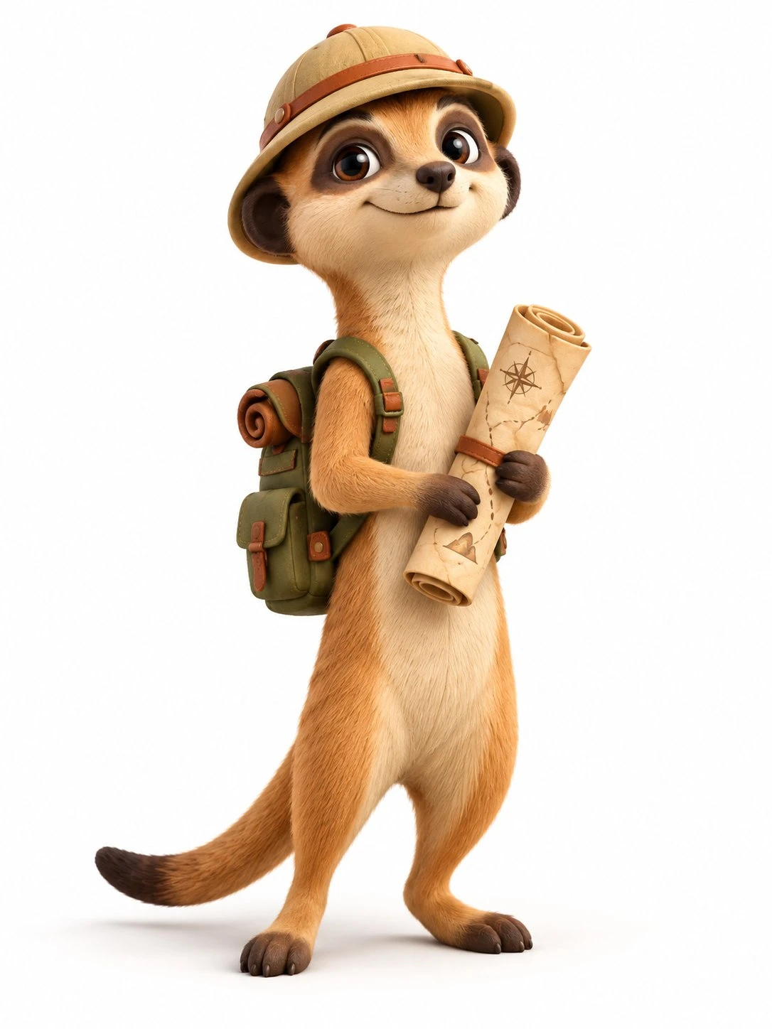 Clay Meerkat Explorer Character Render