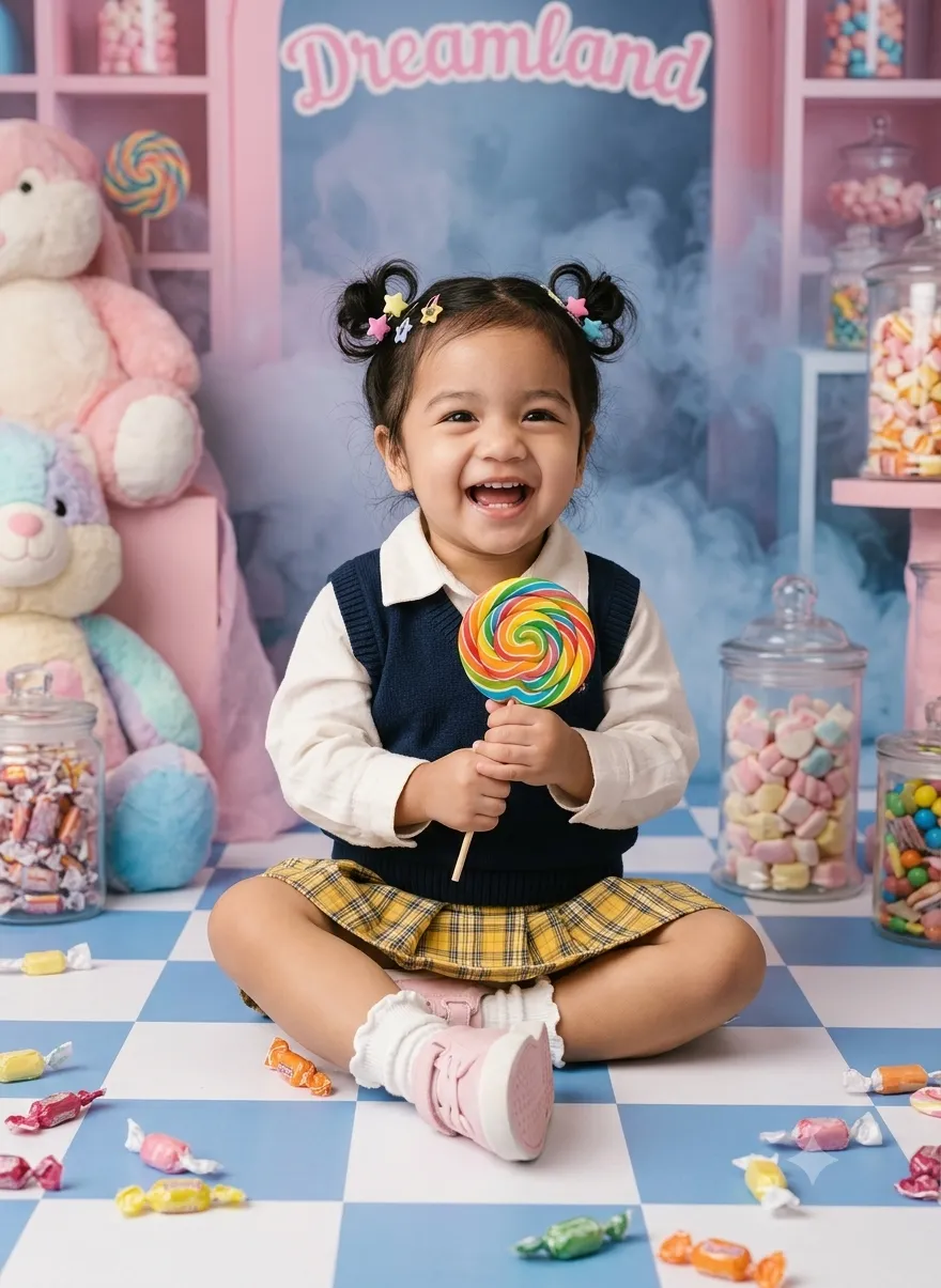 Candy Shop Toddler Editorial Portrait output 1
