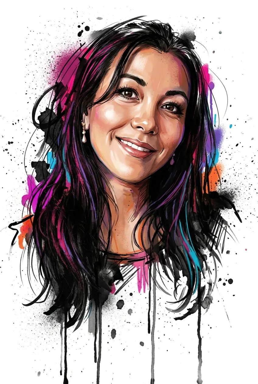 Experimental Unfinished Graffiti Portrait output 4