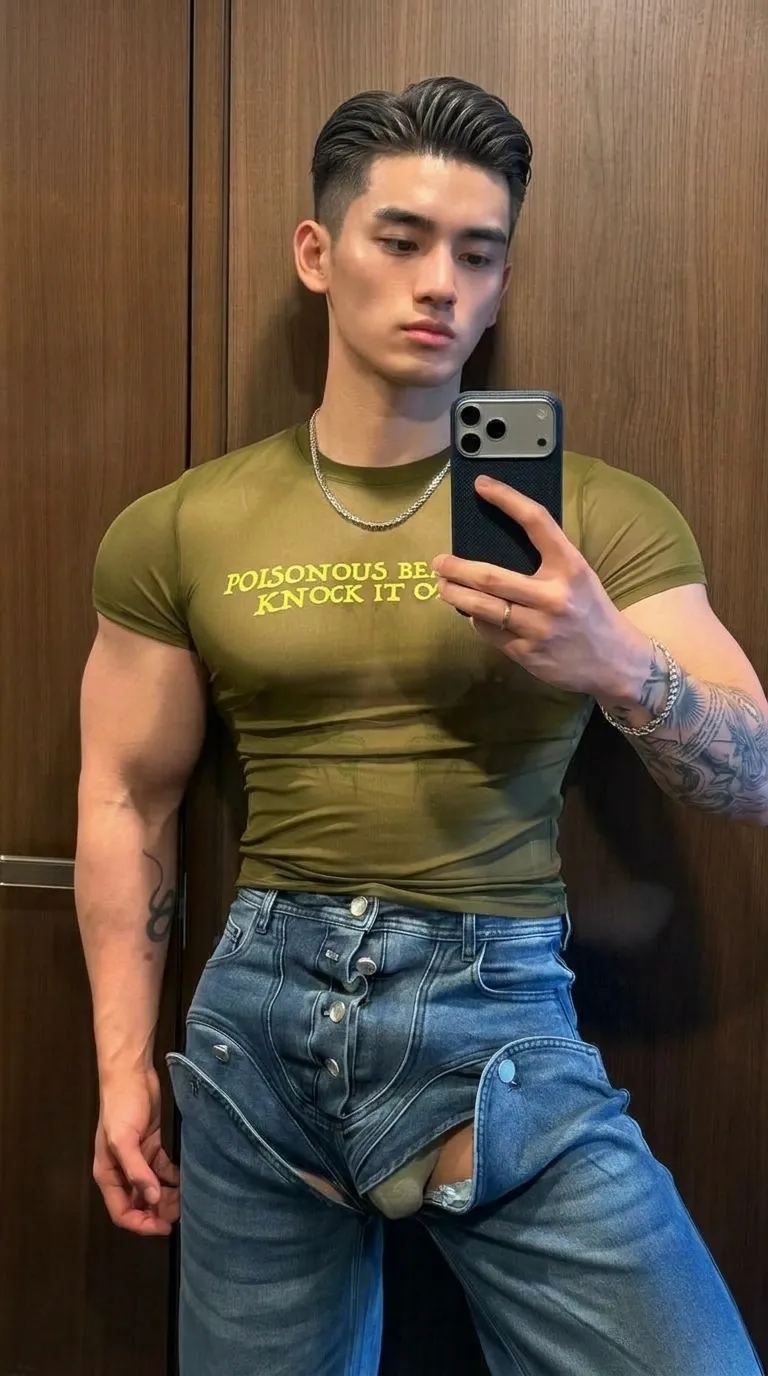 Photorealistic Korean Idol Mirror Selfie