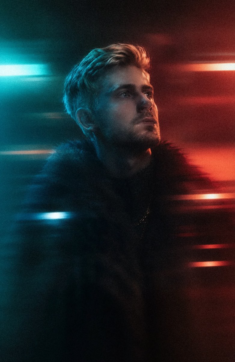 Cinematic Dual-Color Luxury Fashion Portrait