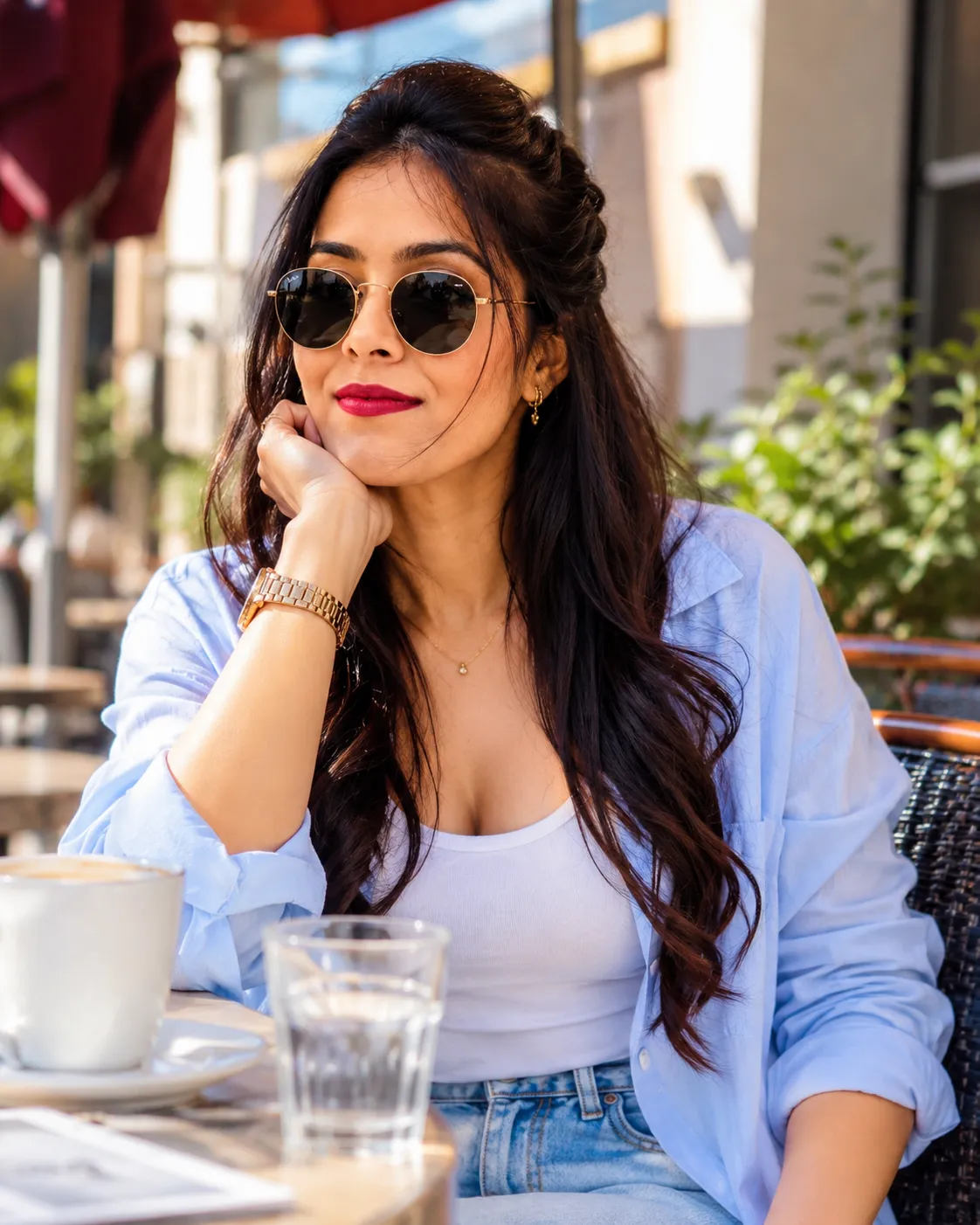 Sunny Outdoor Café Portrait output 1