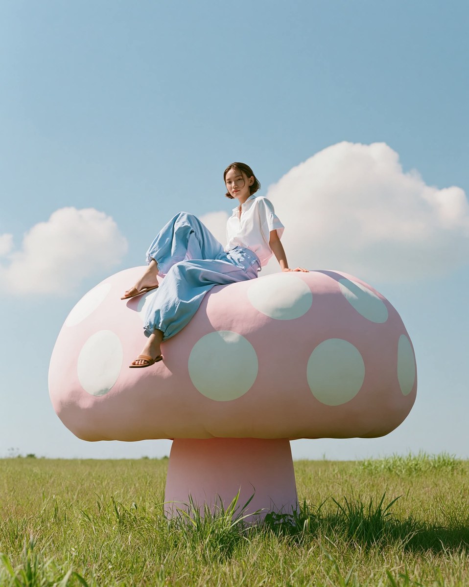 Pink Mushroom Meadow Fashion Editorial output 6