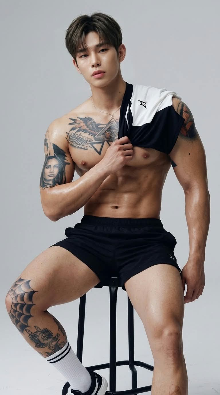 Korean Male Fitness Editorial Portrait output 1