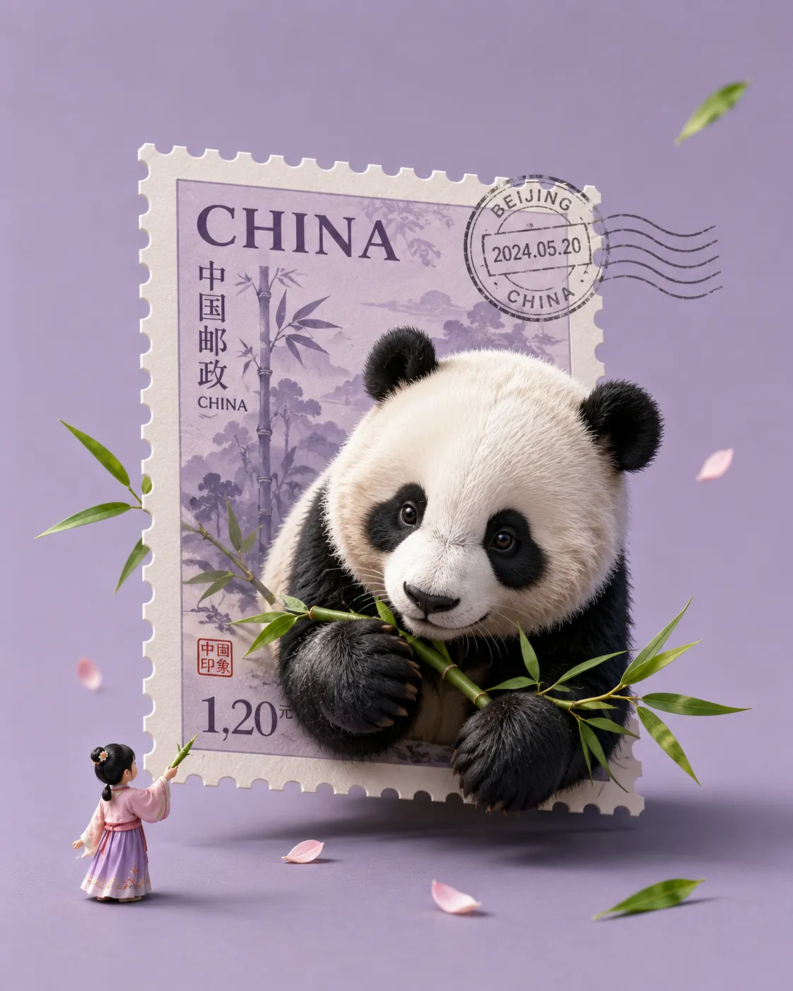 Pop-Up Vintage Postage Stamp Diorama
