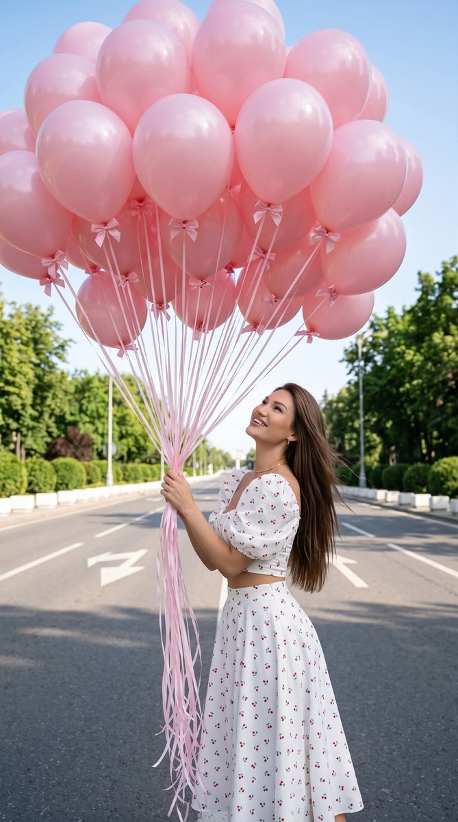 Summer Editorial with Pink Balloons output 3
