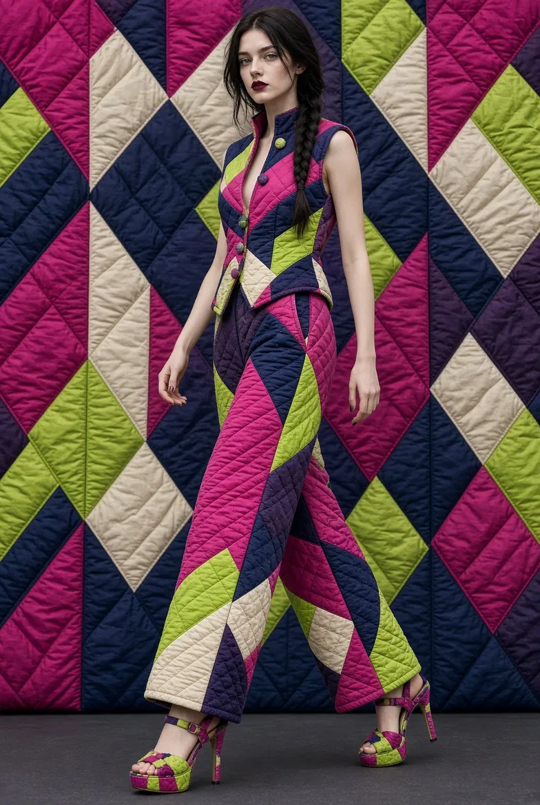 Quilted Couture Fashion Look output 17