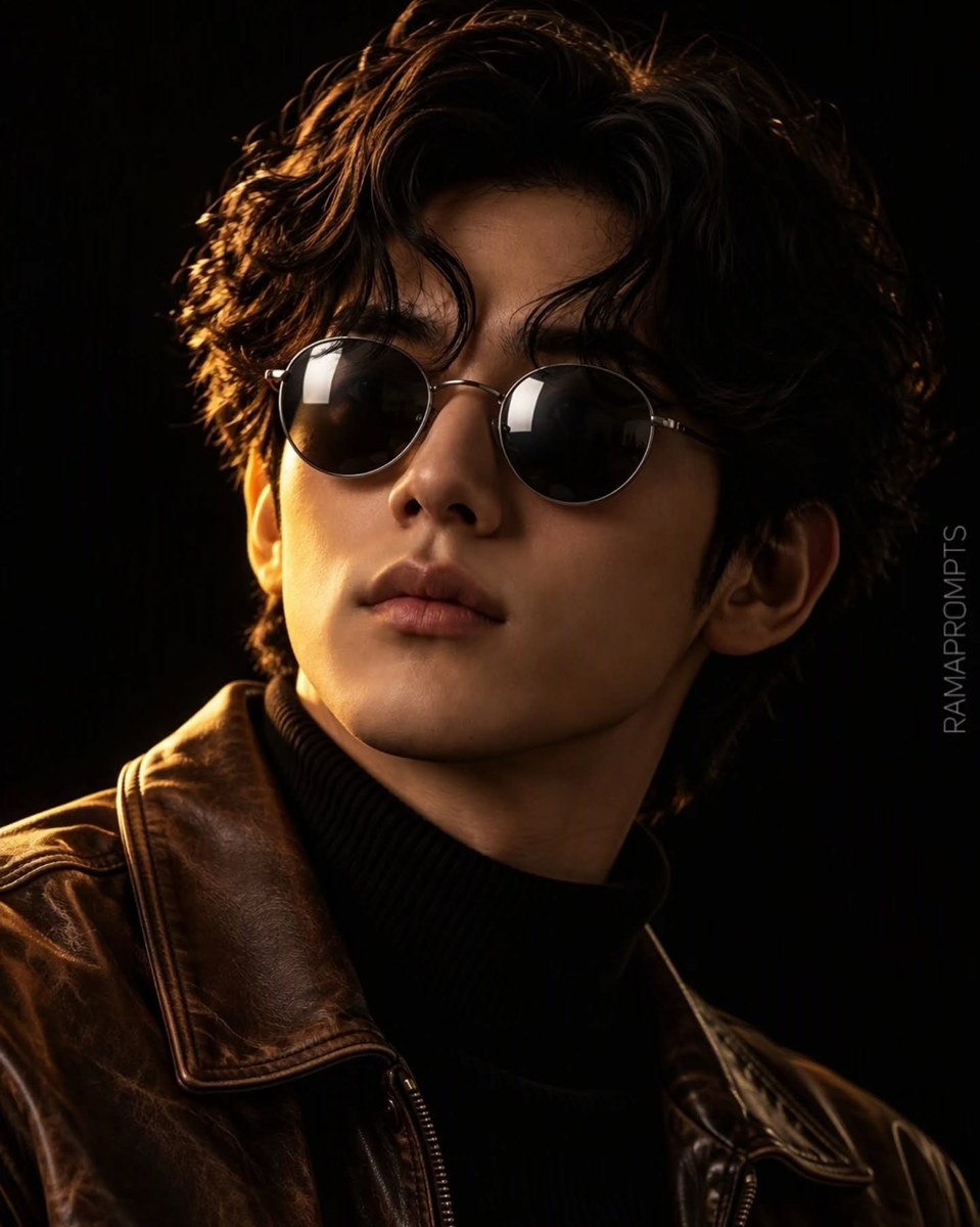 Cinematic Rembrandt Portrait with Vintage Leather