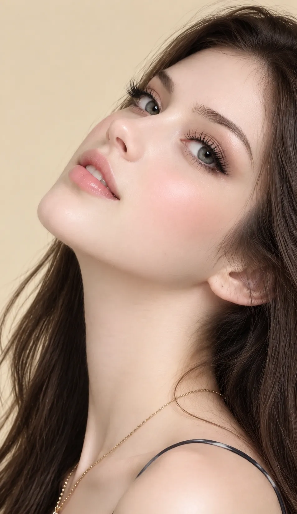 Close-Up Beauty Portrait of a Young Woman