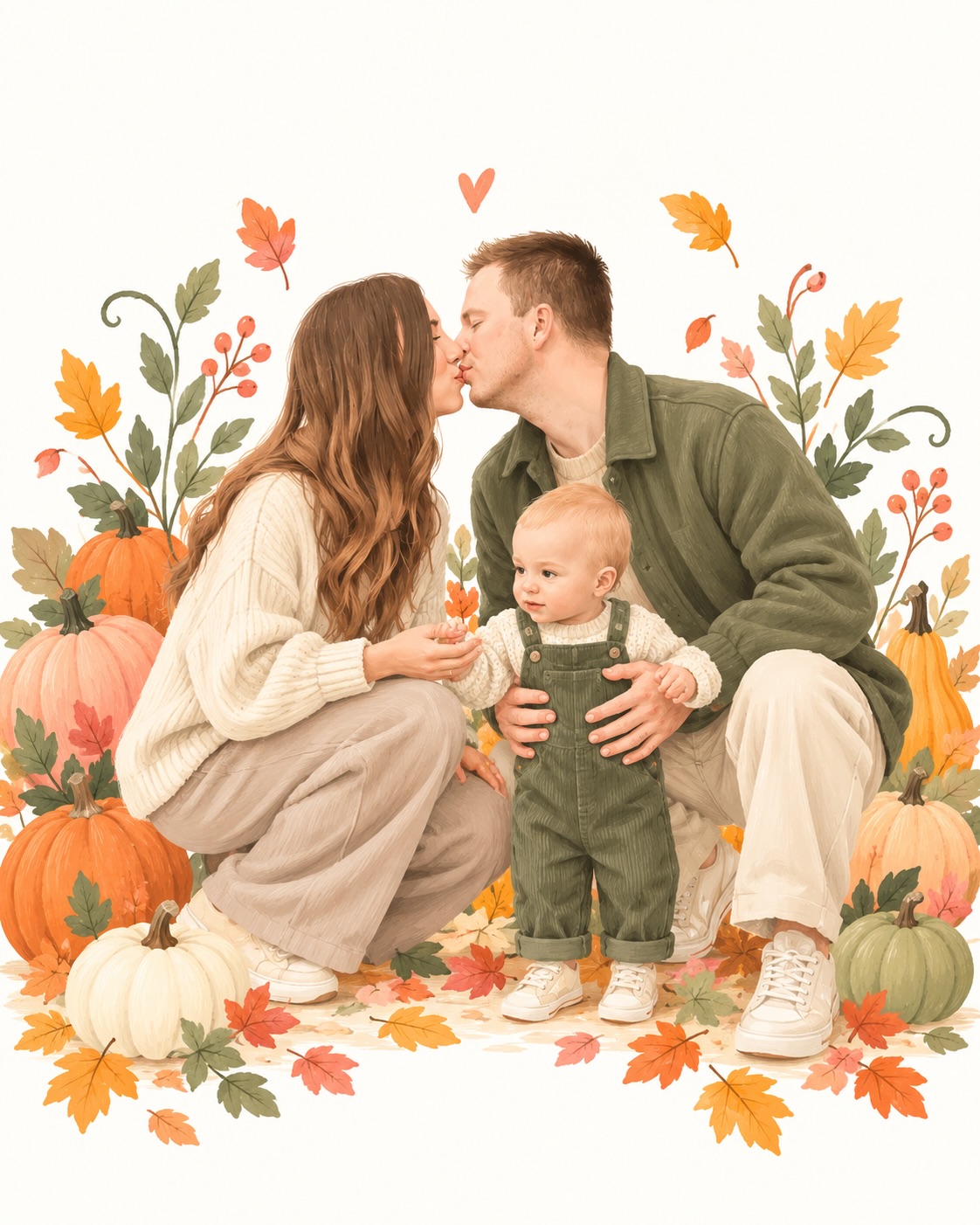 Scandinavian Autumn Pumpkin Patch Illustration output 2