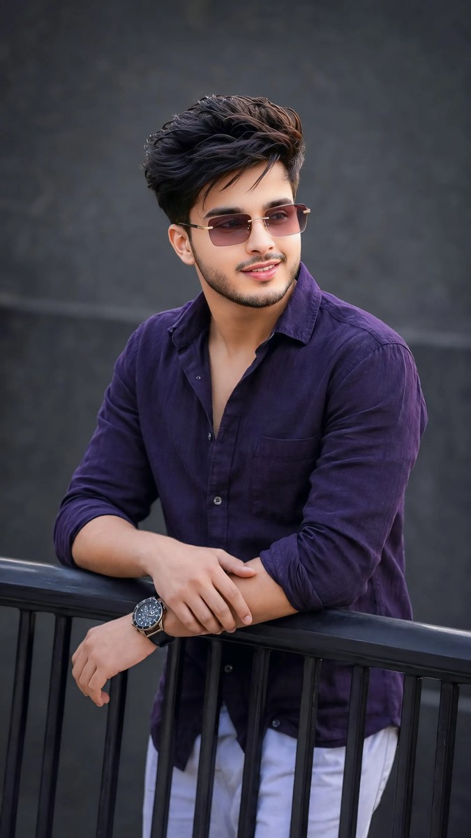 Photorealistic Outdoor Portrait of a Man by a Railing output 1