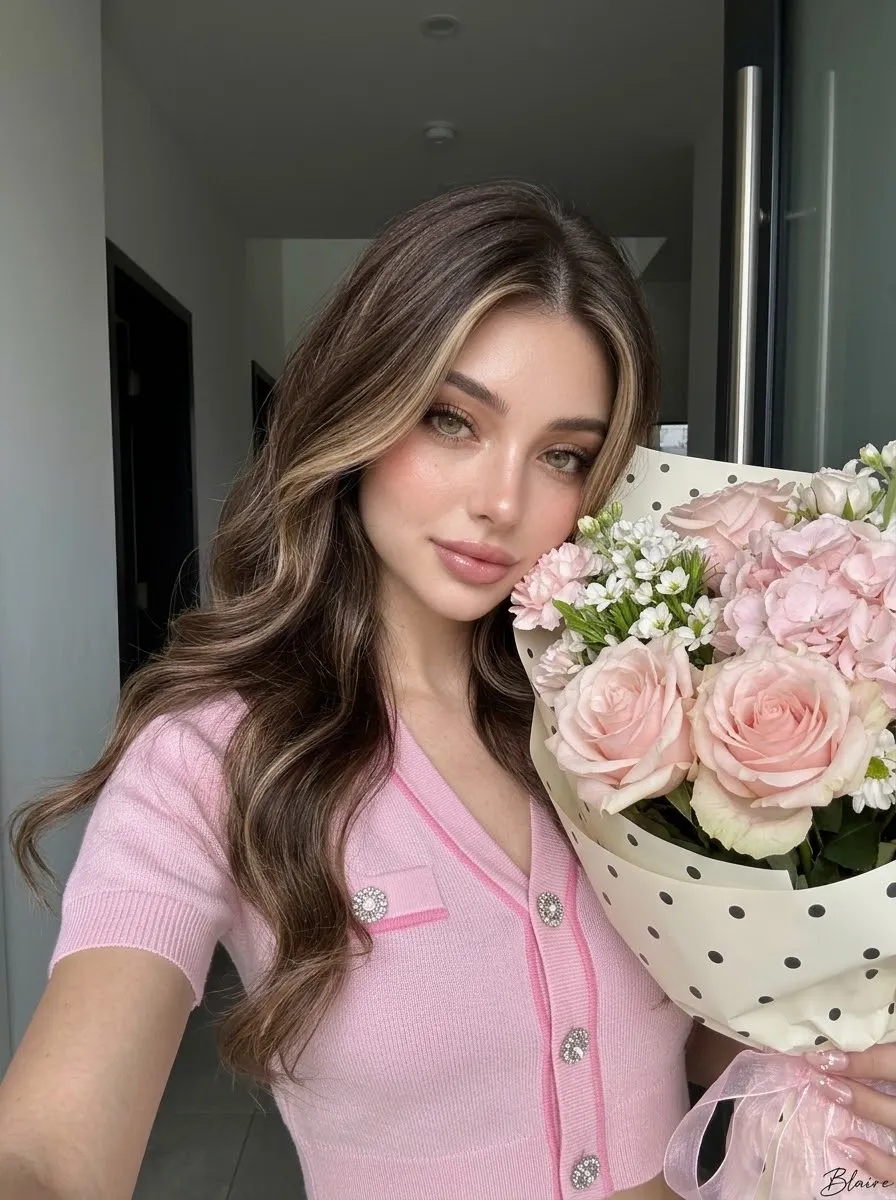 Bouquet Close-Up Selfie output 2