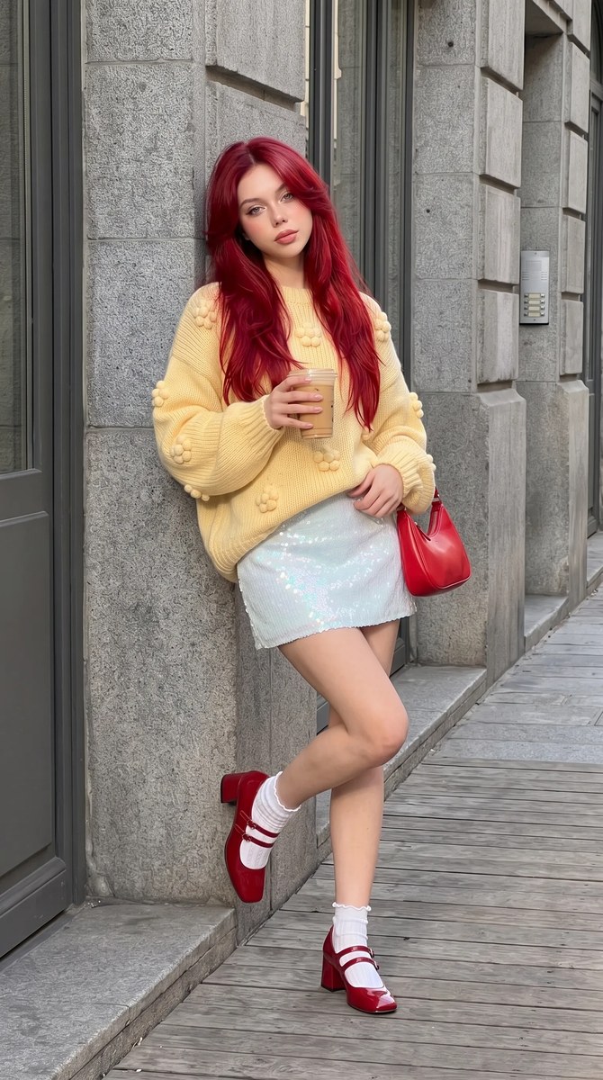 Golden-Hour Coffee Break Street-Fashion Portrait output 2