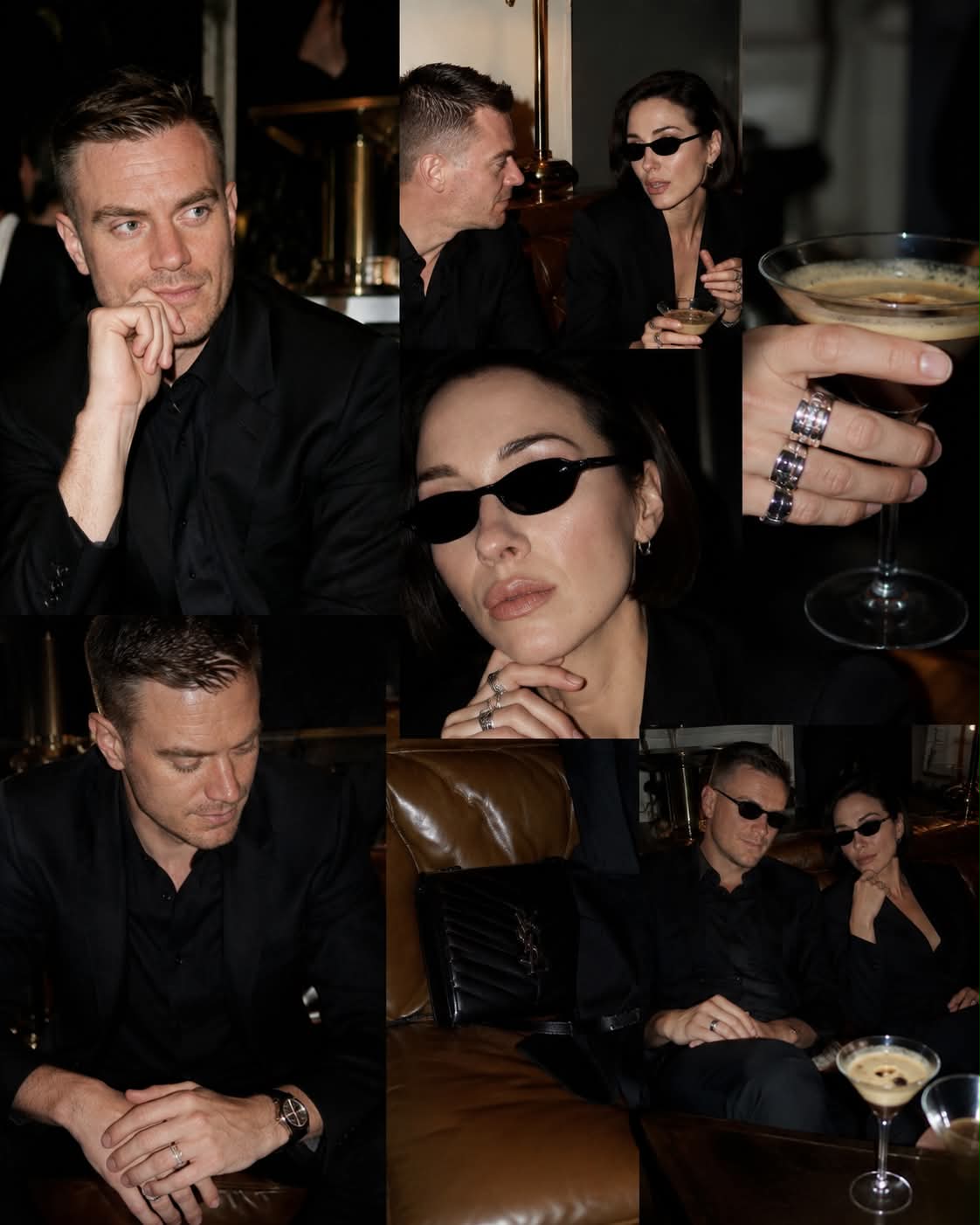 Dark Luxury Backstage Fashion Collage